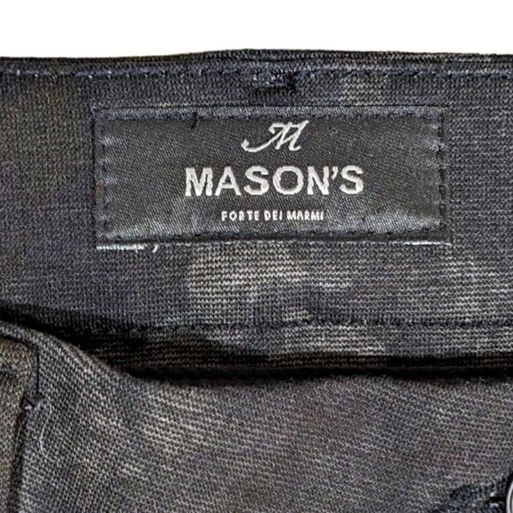 New Maison's Forte Dei Marmi New York Slim Pant Camo Tonal Jacquard Size EU 36 - Picture 10 of 12
